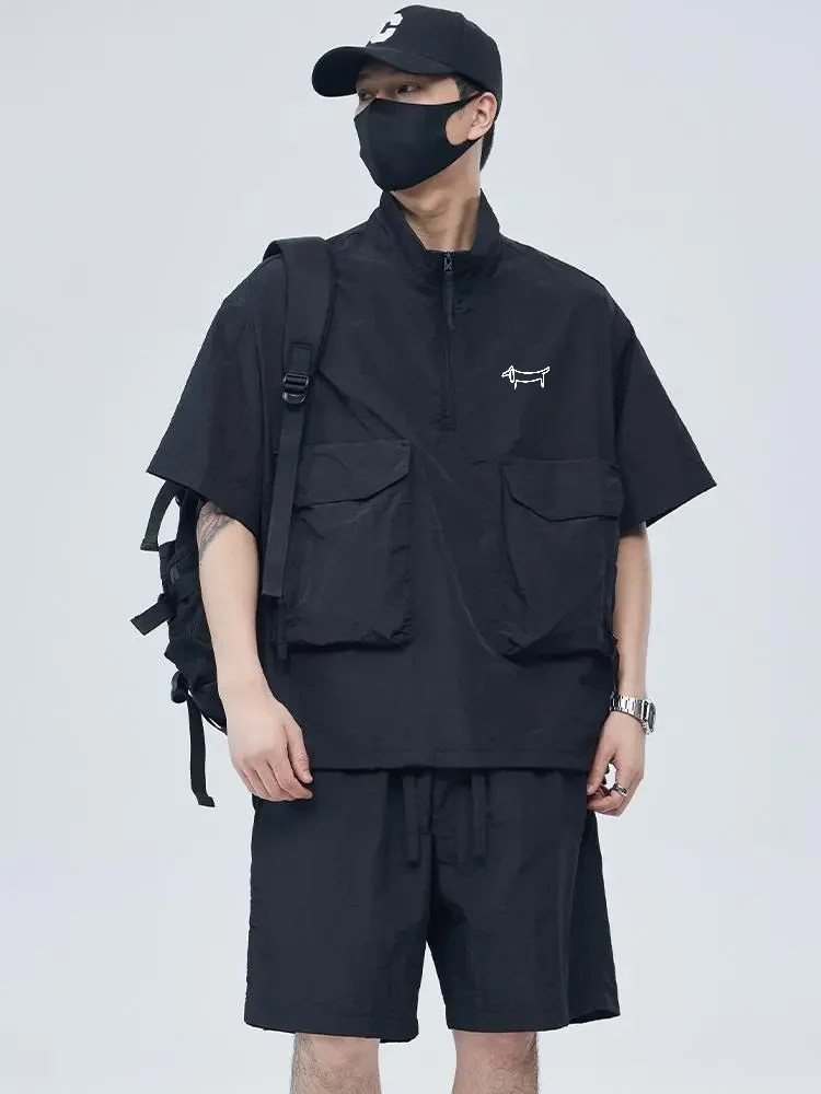 Summer Golf Clothing - メンズゴルフセット ツーピースゴルフシャツトップとショーツ 夏の新作ファッション カジュアルゴルフウェア スポーツウェア メンズゴルフウェア