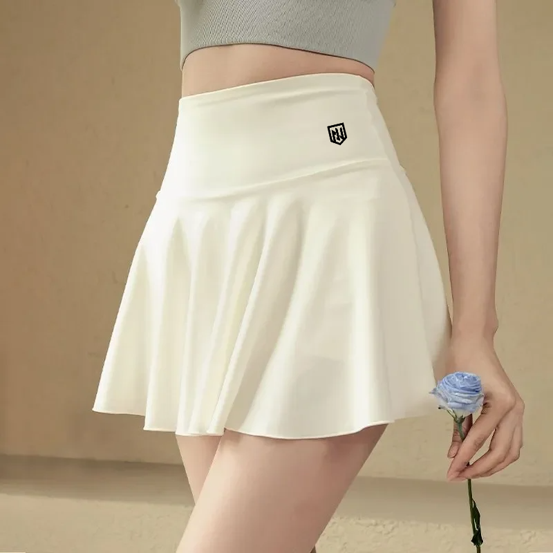 夏用女性ゴルフスポーツショートスカート、露出防止テニススカー - Summer Golf Clothing のレビューと価格