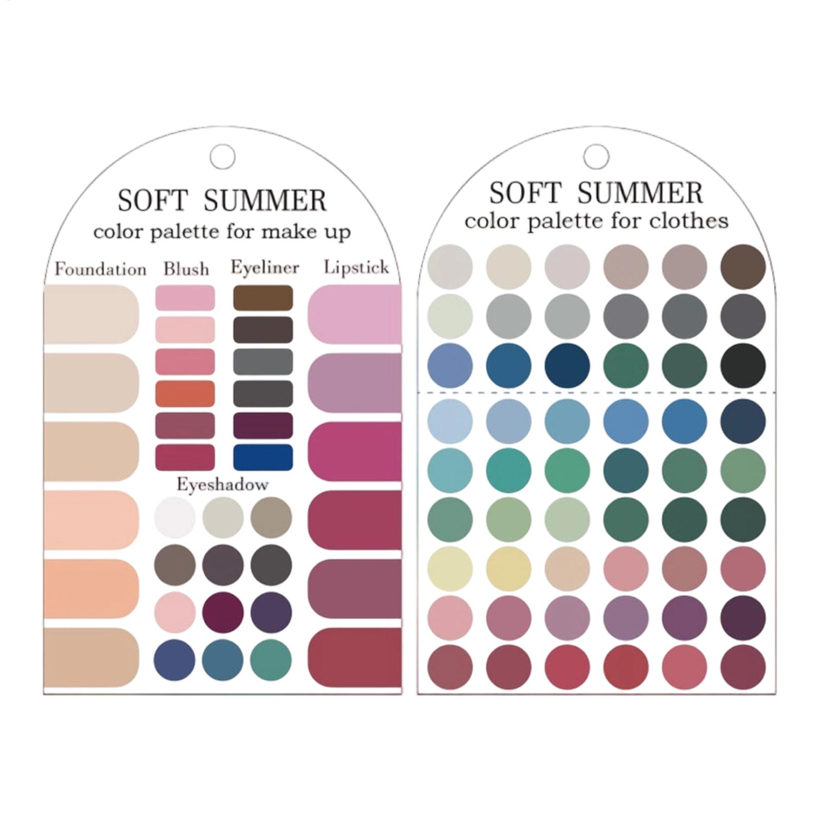 2枚組アクリル製季節別カラーパレット、ソフトな夏色、携帯用衣 - Summer Clothing Guide のレビューと価格
