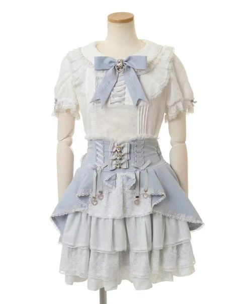 女性用半袖レースTシャツ,Tシャツ,ブラウス,大きな弓,私の - Summer Japanese Clothing のレビューと価格