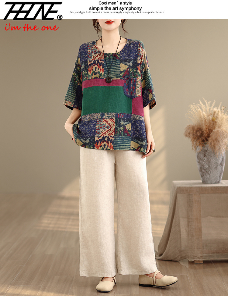 THHONE プラスサイズのファッション夏の女性のブラウスコ - Summer Clothing Fabric のレビューと価格