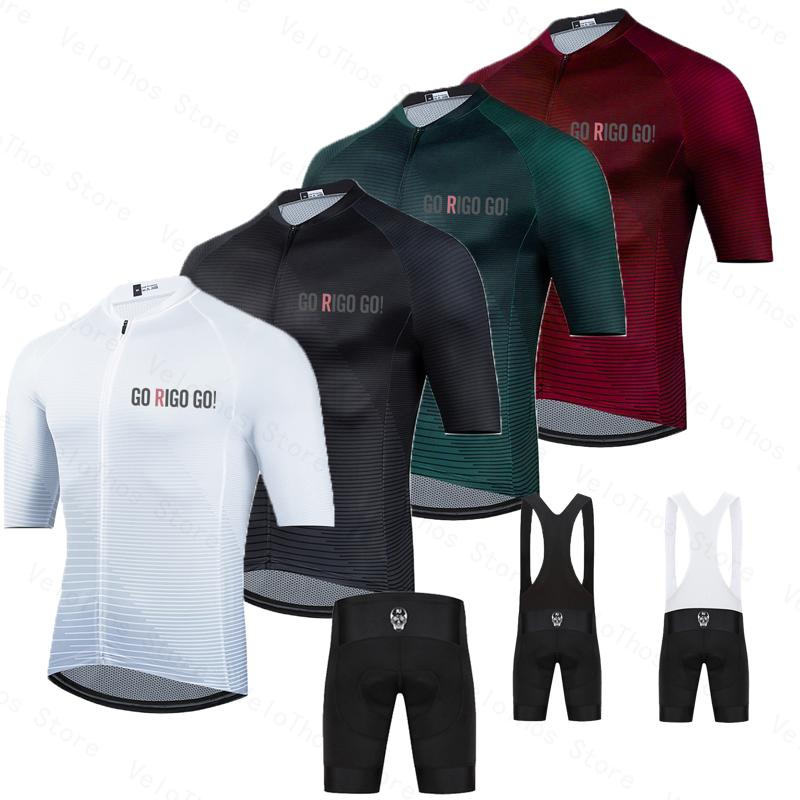 ゴーリゴーゴーサイクリングセット半袖ジャージとビブショーツプ - Summer Clothing Sale Men のレビューと価格