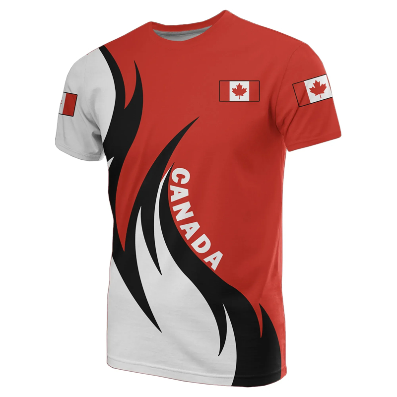 男性と女性のための3DプリントTシャツ,メープルリーフのエン - Summer Clothing Women Canada のレビューと価格
