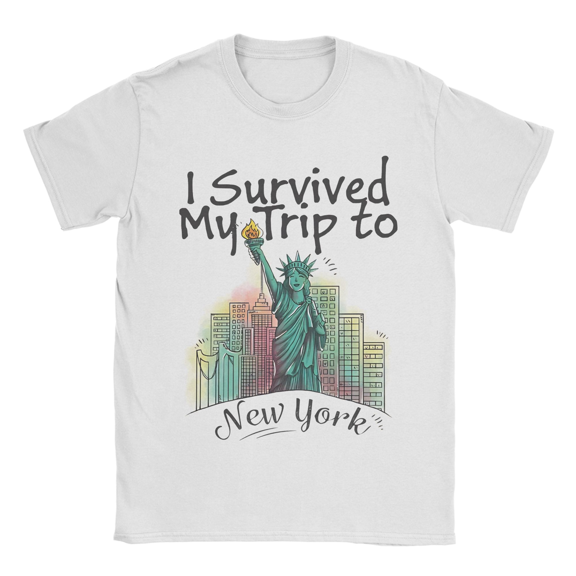 レトロ「ニューヨーク旅行を生き延びた」Tシャツ ユニセックス - Summer Clothing Nyc のレビューと価格