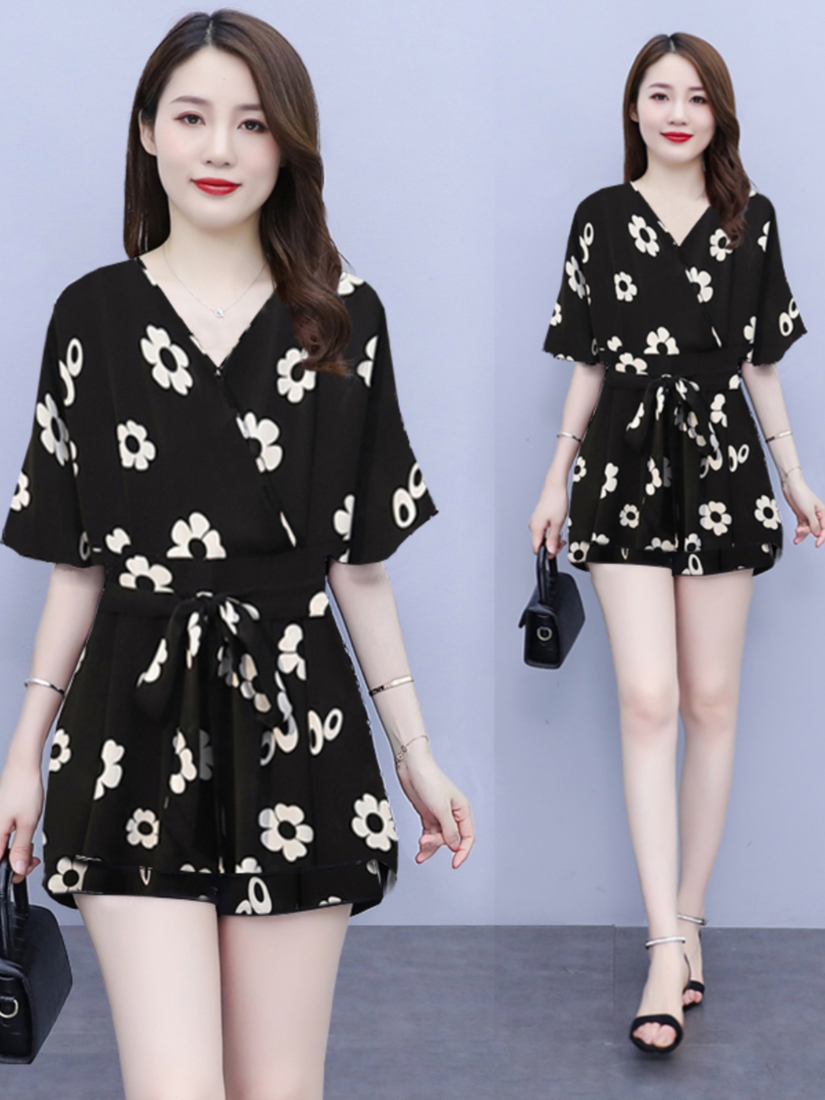 プラスサイズの女性のファッショナブルな夏服半袖シフォンドレス - Summer Clothing Fabric のレビューと価格
