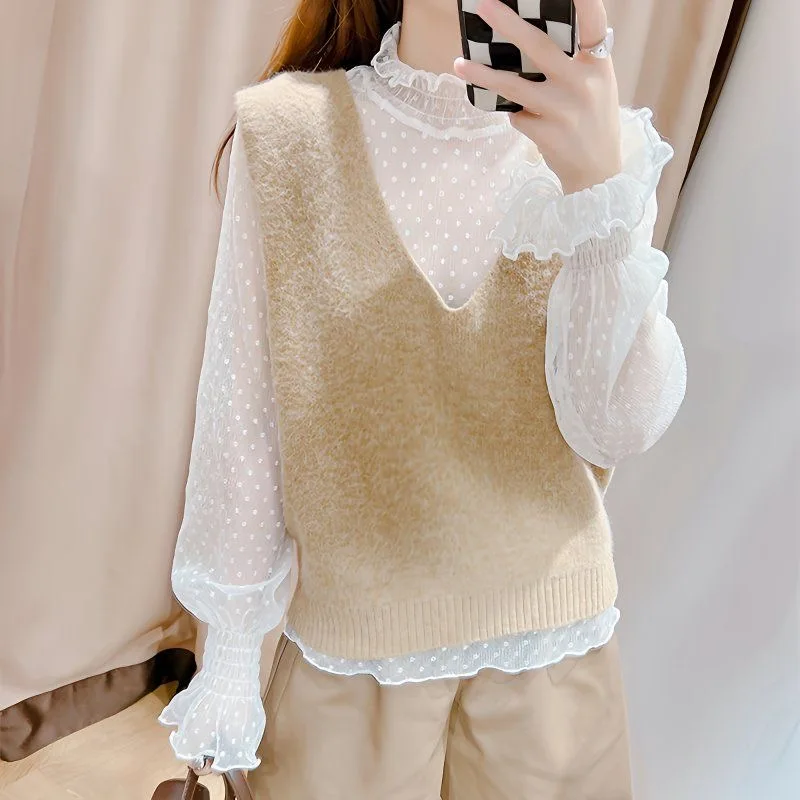 秋の女性用薄手ブラックレースシャツ、セクシーなタートルネック - Summer Evenings Clothing のレビューと価格