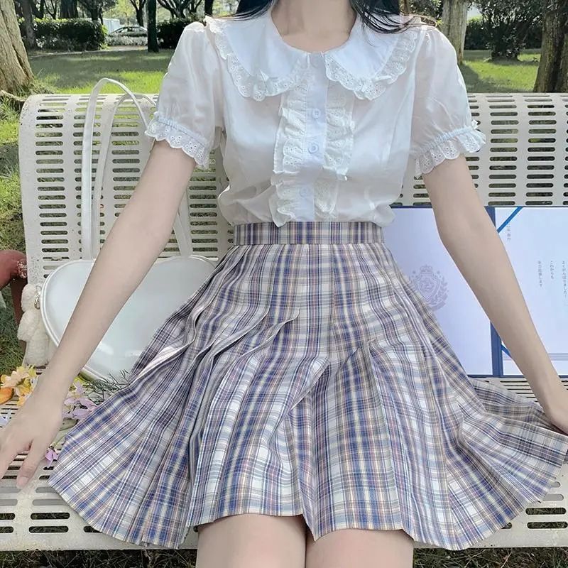 Deeptown かわいいロリータブラウス白人女性かわいいレ - Summer Japanese Clothing のレビューと価格