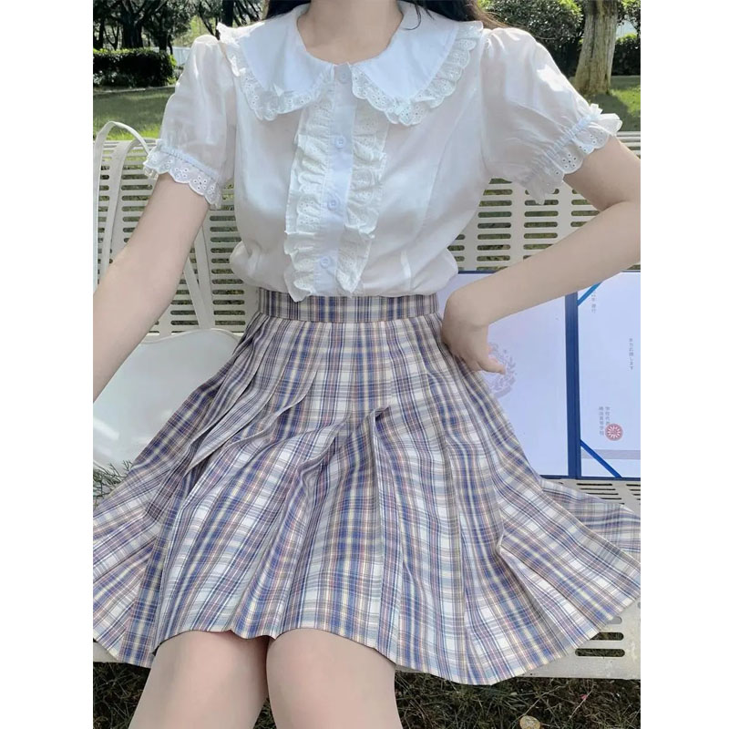 Deeptown かわいいロリータブラウス白人女性かわいいレ - Summer Japanese Clothing のレビューと価格
