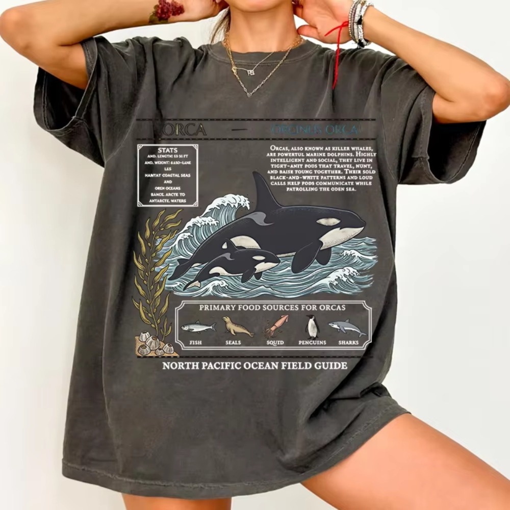 ヴィンテージオルカフィールドガイドTシャツ メンズ レディー - Summer Clothing Guide のレビューと価格