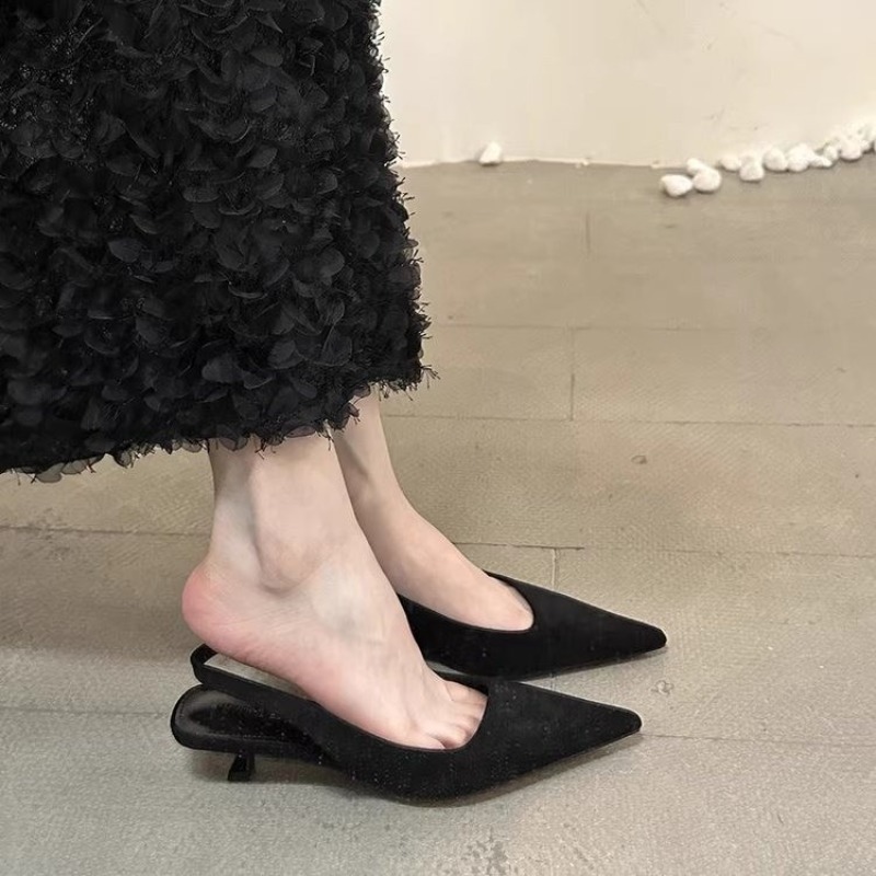 春夏スリッポン女性サンダル靴ファッションポインテッドトゥハイ - Summer Clothing Collection のレビューと価格