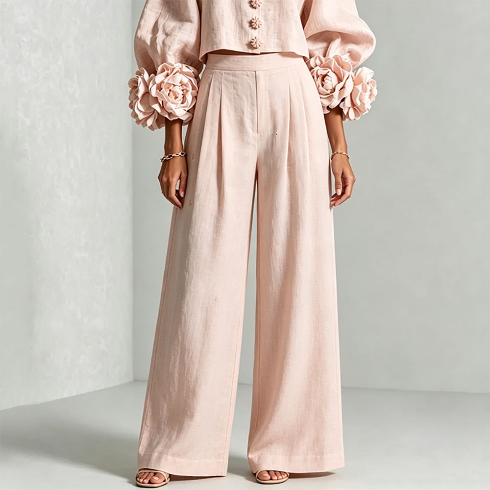 レディース リネン クロップドトップス 2点セット オーネッ - Crop Blouse Linen のレビューと価格